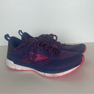 Brooks Revel Women's Running Shoes Size 8 B Blue Pink Lightweight 1203371B475